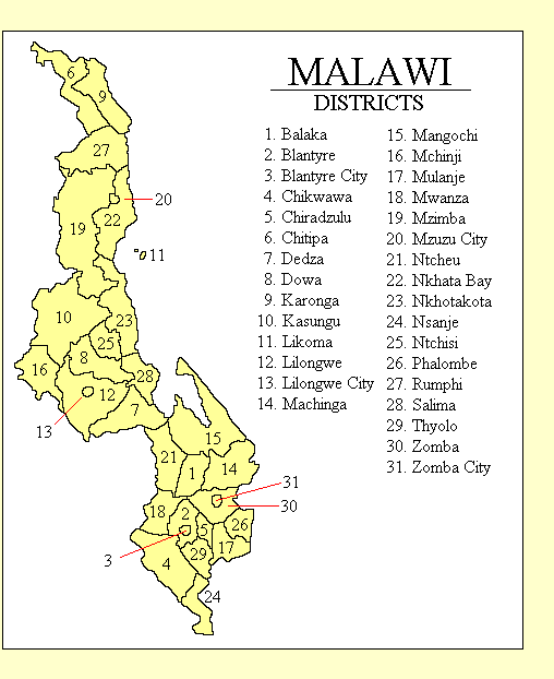 Malawi Map